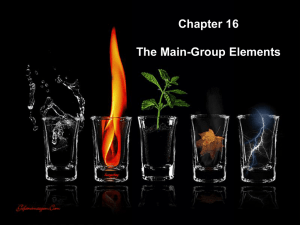 Chapter 16 The Main-Group Elements