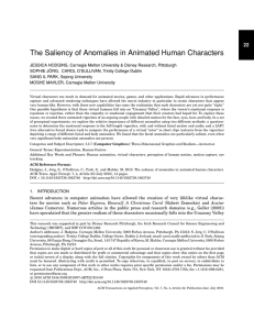 The Saliency of Anomalies in Animated Human Characters 22