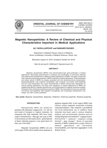 Magnetic Nanoparticles: A Review of Chemical and Physical