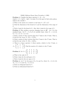 M340L Midterm Exam (from November 4, 1993) L , t