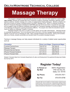 Massage Therapy Delta-Montrose Technical College