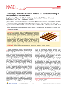Anisotropic, Hierarchical Surface Patterns via Surface Wrinkling of Nanopatterned Polymer Films