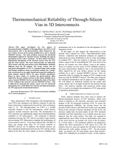 Thermomechanical Reliability of Through-Silicon Vias in 3D Interconnects Kuan-Hsun Lu ,