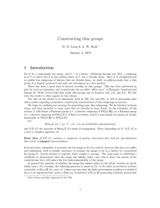 Constructing thin groups 1 Introduction D. D. Long &amp; A. W. Reid