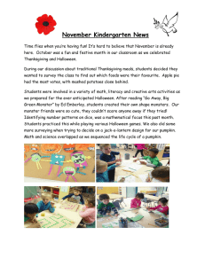 November Kindergarten News