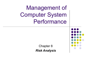 Management of Computer System Performance Chapter 8