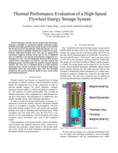 Thermal Performance Evaluation of a High-Speed Flywheel Energy Storage System  Co Huynh