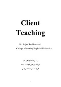 Client Teaching