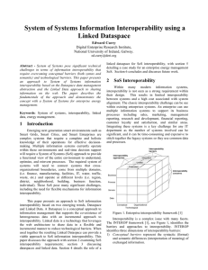 System of Systems Information Interoperability using a Linked Dataspace Edward Curry