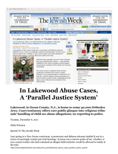 In Lakewood Abuse Cases, A ‘Parallel Justice System’