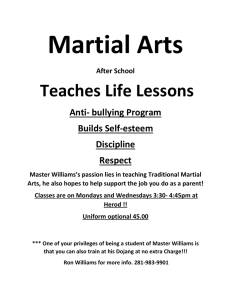 Martial Arts Teaches Life Lessons  Anti- bullying Program