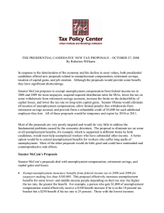 THE PRESIDENTIAL CANDIDATES’ NEW TAX PROPOSALS – OCTOBER 27, 2008