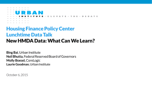 Housing Finance Policy Center Lunchtime Data Talk