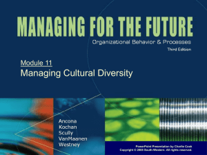 Managing Cultural Diversity Module 11 PowerPoint Presentation by Charlie Cook