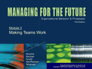 Making Teams Work Module 3 PowerPoint Presentation by Charlie Cook