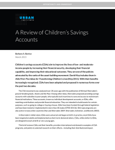 A Review of Children’s Savings Accounts