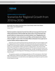 Scenarios for Regional Growth from 2010 to 2030