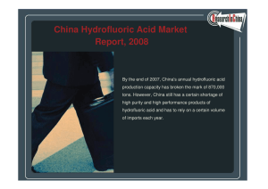 China Hydrofluoric Acid Market Report, 2008