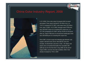 China Coke Industry Report, 2008