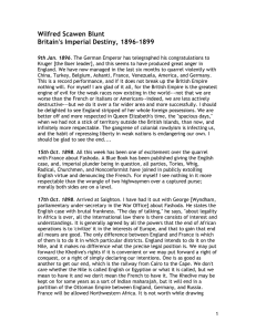 Wilfred Scawen Blunt Britain's Imperial Destiny, 1896-1899