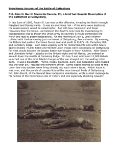 Eyewitness Account of the Battle of Gettysburg