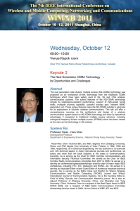 W M B 2011 Wednesday, October 12 The 7th IEEE International Conference on