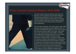China Cement Industry Report, 2007-2008