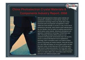 China Photoelectron Crystal Materials &amp; Components Industry Report, 2008