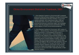 China Environment Statistical Yearbook, 2007