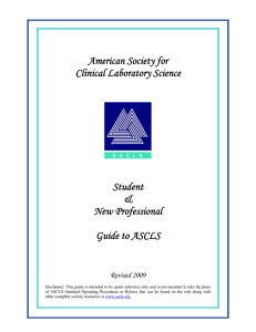 American Society for Clinical Laboratory Science Student &amp;