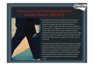 Global and China Refractor Material Global and China Refractory Material