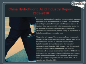 China Hydrofluoric Acid Industry Report, 2009-2010