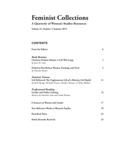 Feminist Collections A Quarterly of Women’s Studies Resources CONTENTS Book Reviews