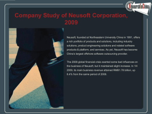 Company Study of Neusoft Corporation, 2009