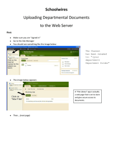 Schoolwires Uploading Departmental Documents to the Web Server First