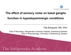 The effect of sensory noise on basal ganglia