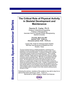 Series  The Critical Role of Physical Activity in Skeletal Development and