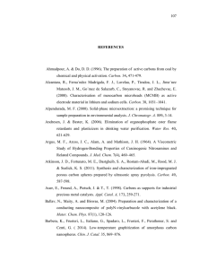 107 Ahmadpour, A. &amp; Do, D. D. (1996). The preparation of ... Carbon. Alcantara,  R.,  Ferna´ndez  Madrigala,  F. ...