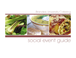 social event guide Brandeis University Catering
