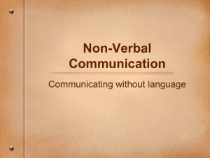 Non-Verbal Communication Communicating without language