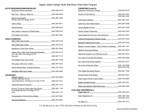 Oglala Lakota College Head Start/Early Head Start Program A U