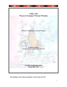 LMEA 796 Wayawa Tiyospaye Woecun Wicokan School Community Action Project