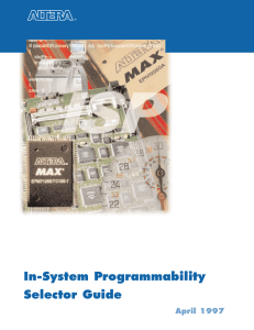 In-System Programmability Selector Guide April 1997 ®