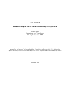 Responsibility of States for internationally wrongful acts Draft articles on
