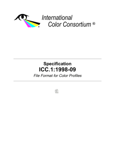 International Color Consortium ICC.1:1998-09 Specification