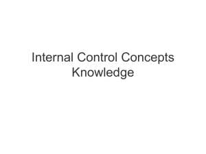 Internal Control Concepts Knowledge
