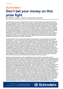 Don’t bet your money on this prize fight Schroders