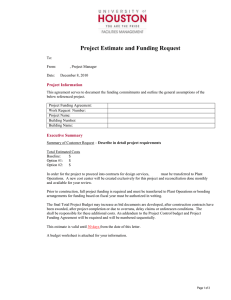 Project Estimate and Funding Request  Project Information