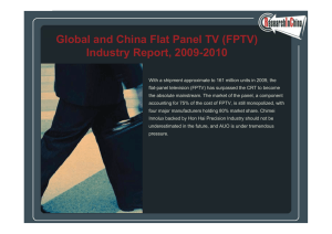 Global and China Flat Panel TV (FPTV) Industry Report, 2009-2010