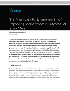 The Promise of Early Interventions for Improving Socioeconomic Outcomes of Black Men